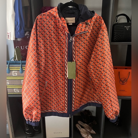 Gucci Orange Patterned Jacket - Picture 3 of 16